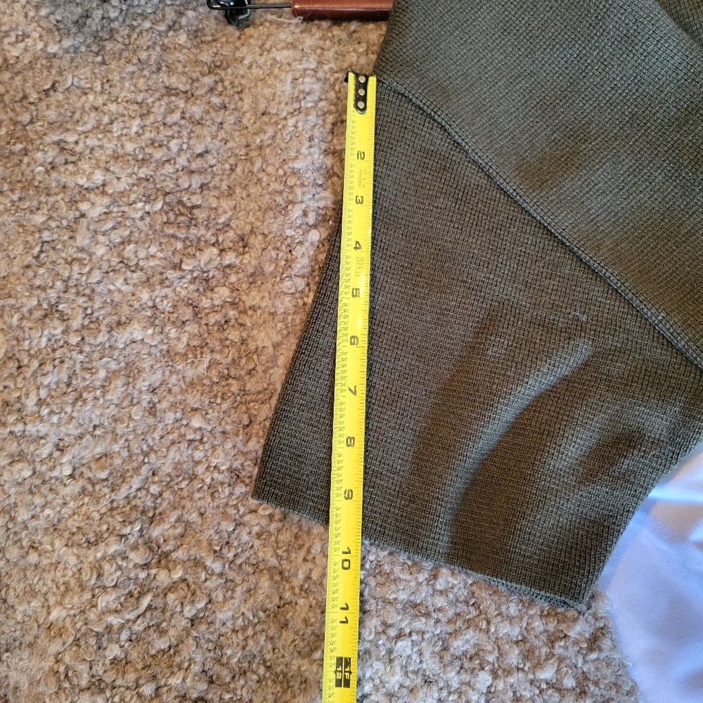 Ma'Ry'Ya Merino Wool Cardi Coat Green XS Oversized - Picture 11 of 12